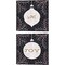 Jolly Holiday Ornaments Love Joy Metallic by Michael Mullan 14" x 14" Canvas Wall Art (Set of 2)